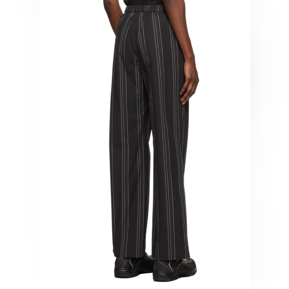 HAN KJOBENHAVN Black Loose Trousers - Black Dark Stripes - Picture 4 of 7